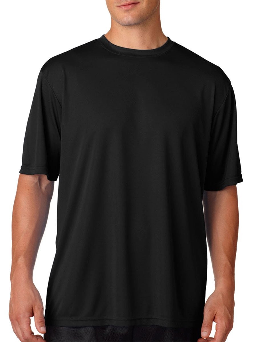 Men's Short-Sleeve Cooling Performance Crew N3142 Black XL gallery