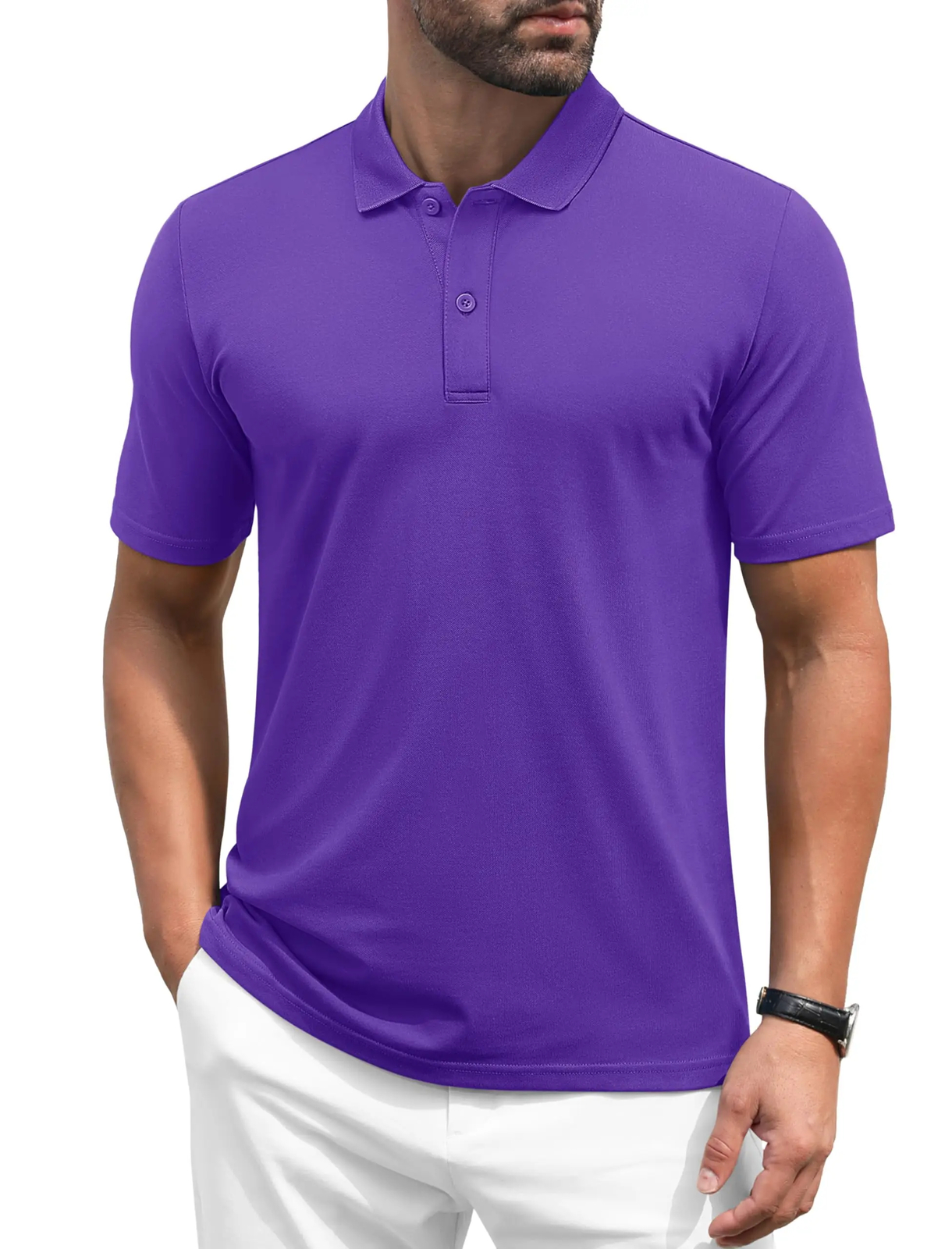 Mens Polo Shirt Short Sleeve Breathable Sports T-Shirt Summer Casual Top gallery