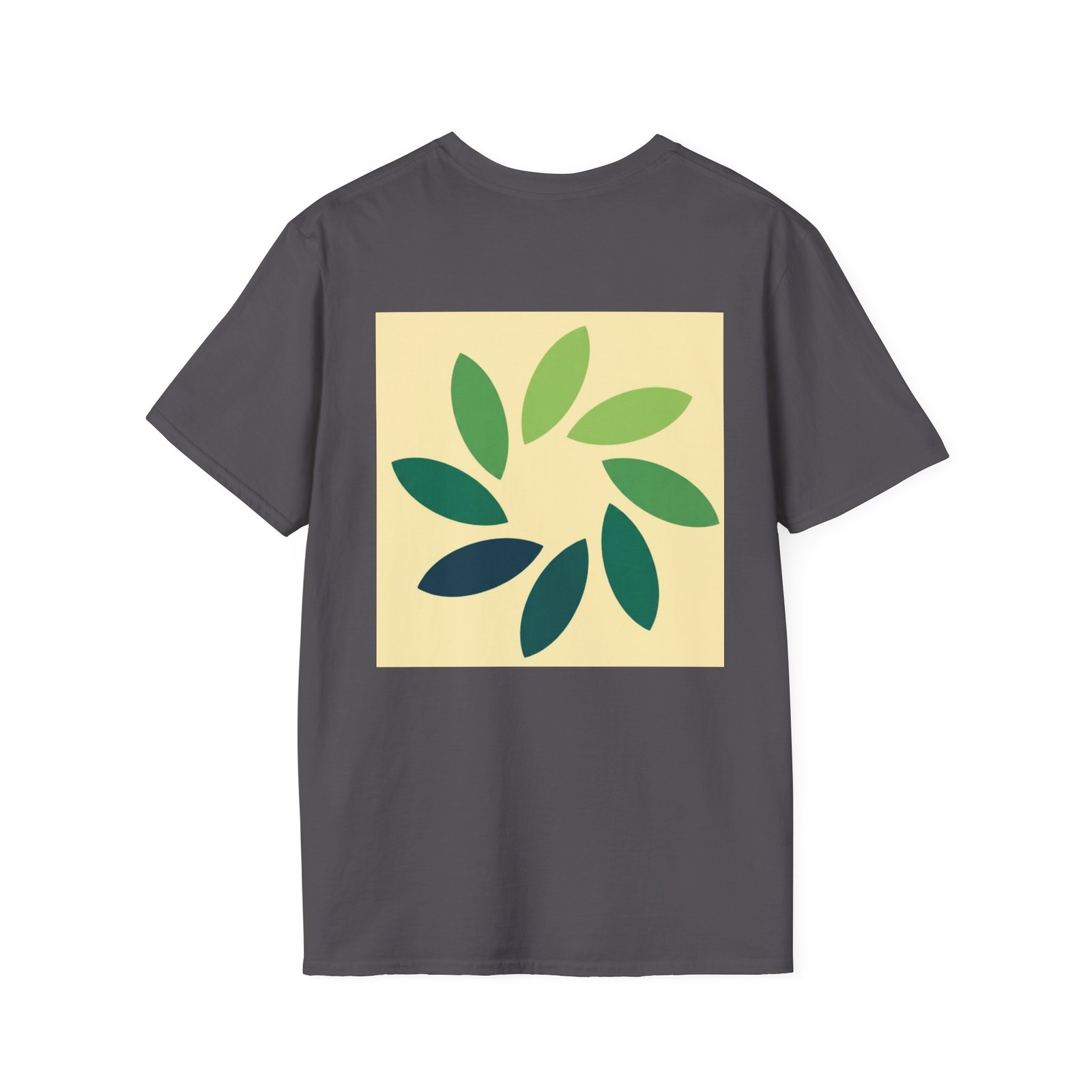 Green Leaf Wreath T-Shirt | Botanical Minimalist Graphic gallery