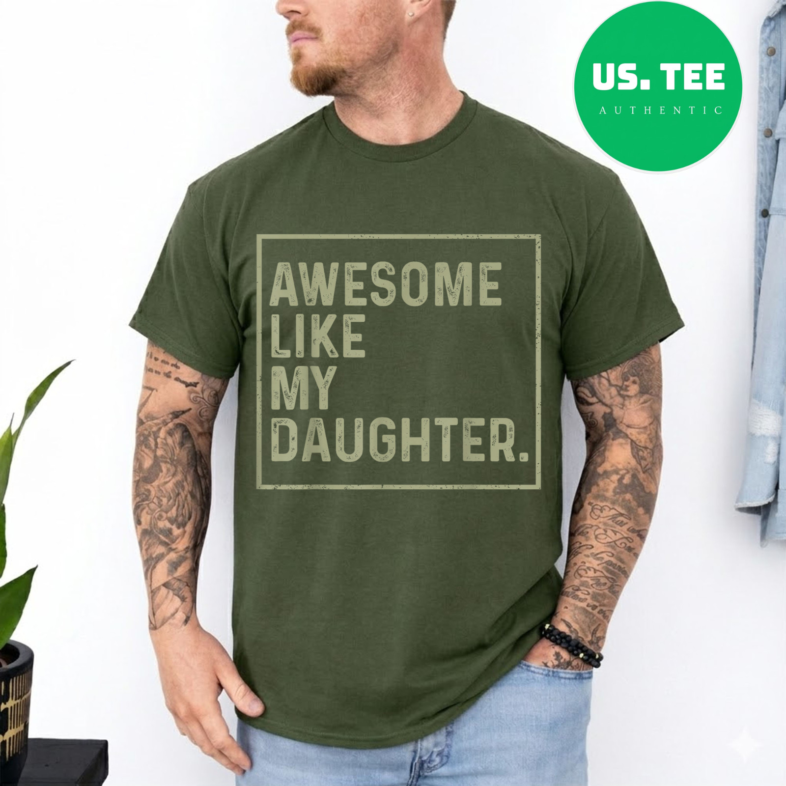 Awesome Like My Daughter Funny Girl Dad Daddy Fathers Day T-Shirt gallery