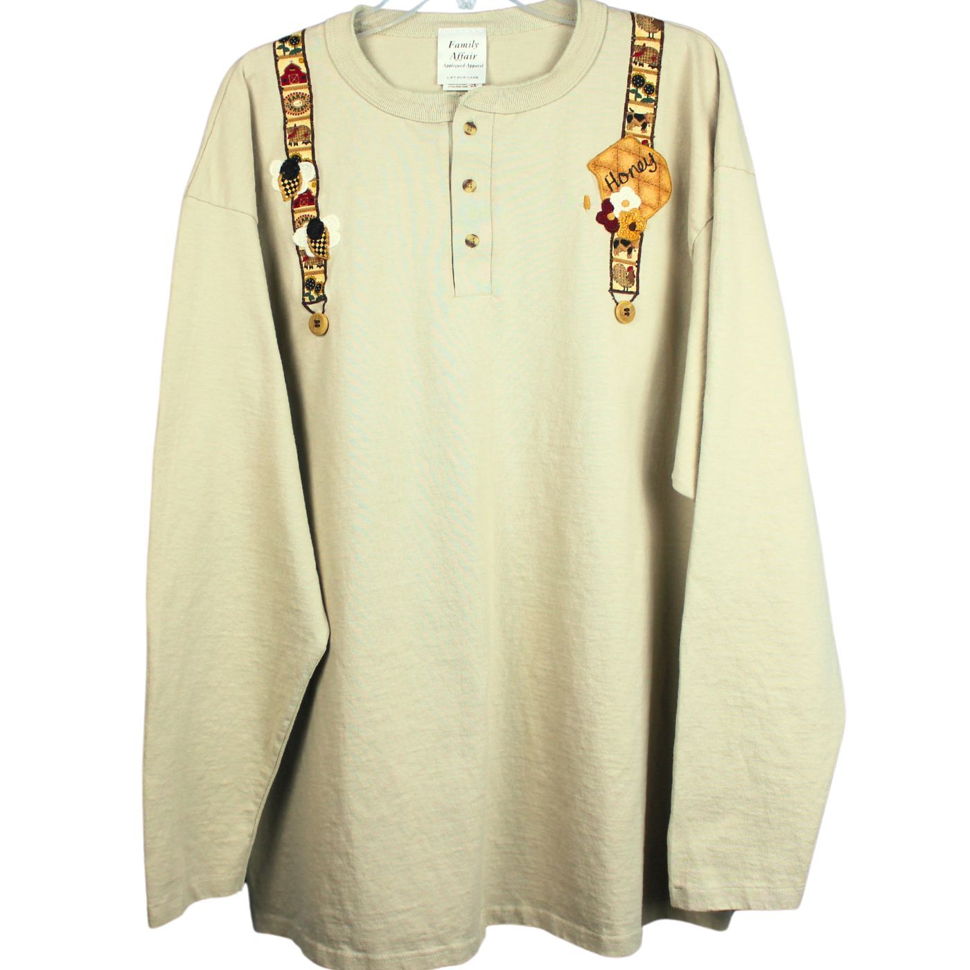 Family Affair Shirt Men's Cotton Deluxe 2X Applique Farm Honey Birds Retro USA gallery
