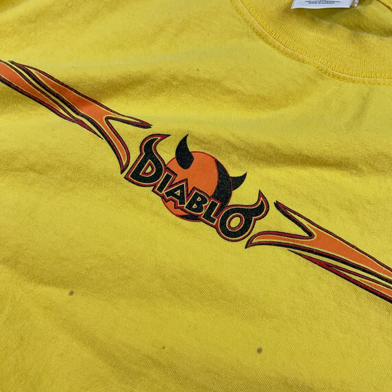 Vintage Diablo Paintball T-Shirt Men Sz XL Y2K Graphic Tee Yellow Short Sleeve gallery