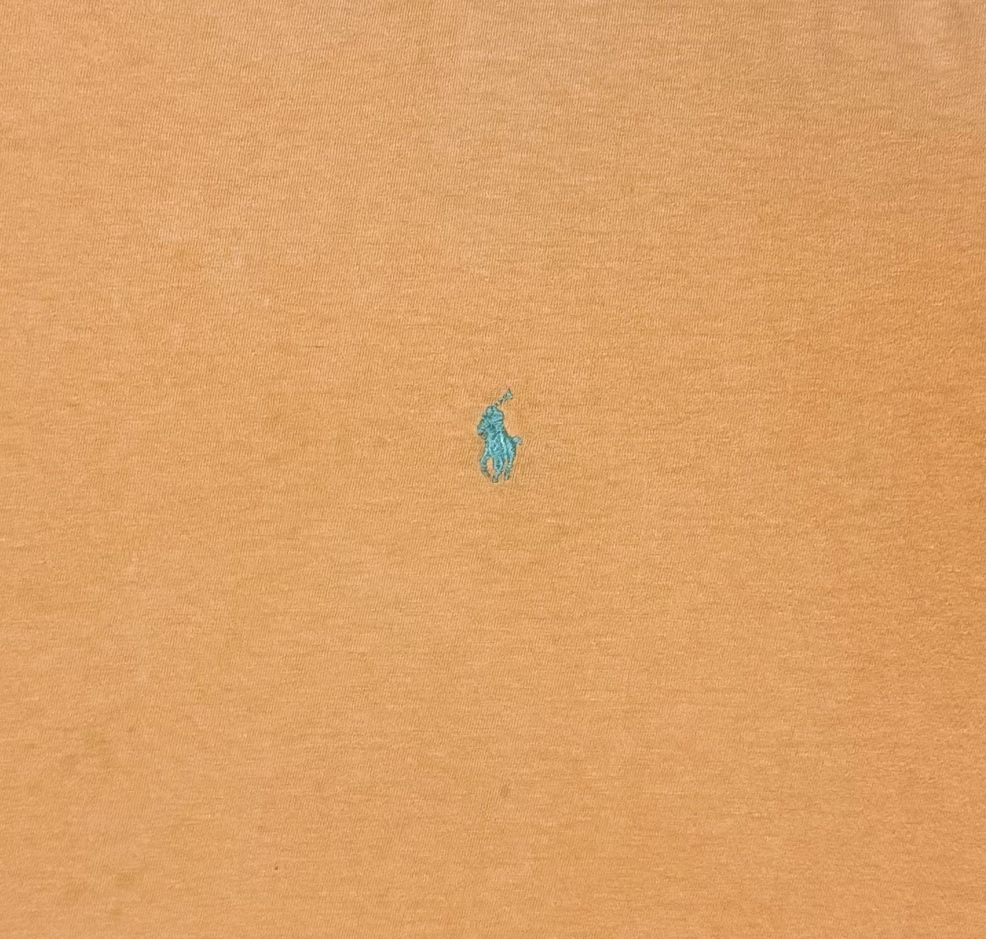Vintage 90s Polo Ralph Lauren orange teal pony single stitch t shirt men large gallery
