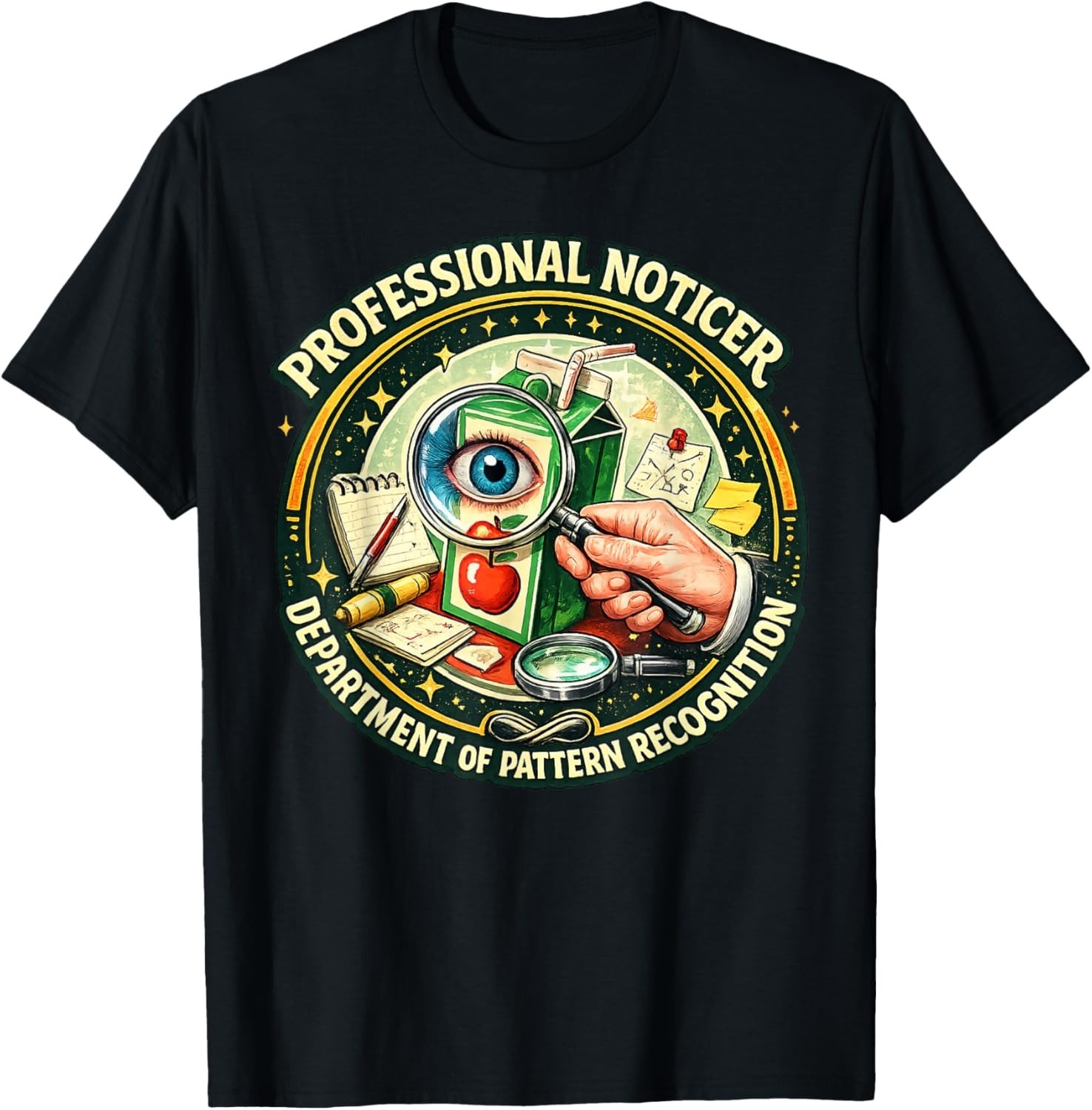 Retro Professional Noticer Department of Pattern Recognition T-Shirt S-3XL