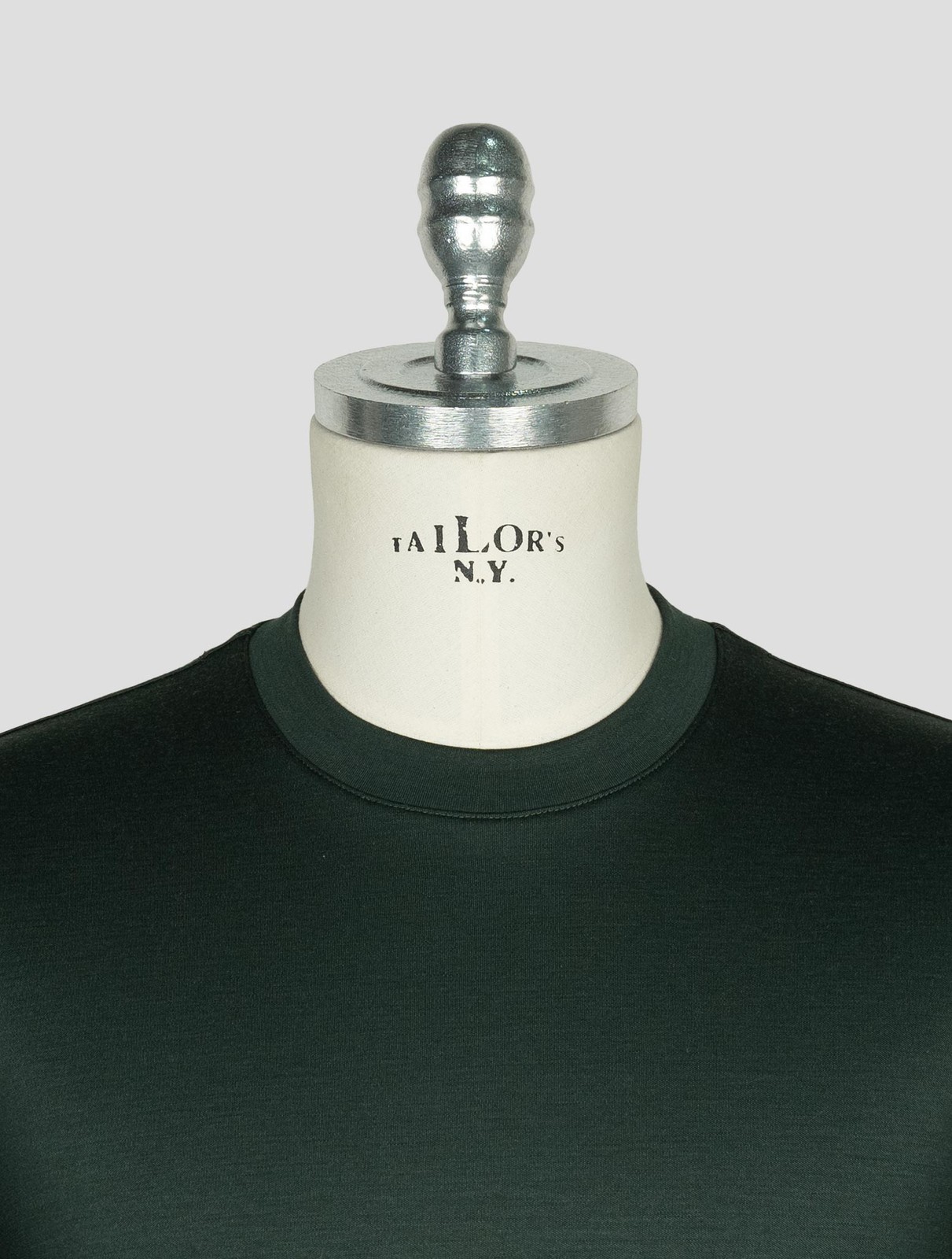 NEW RICHARD SMITH GREEN LORO PIANA WOOL AUSTRALIS AQUA T-SHIRT EU 56 - US 46 - gallery