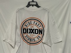 75 characters ✔) Alternate: Dixxon Sturgis Ride Fast Corpo White Tee 2XL NWOT