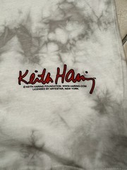 NWT Rare Keith Haring Heart Marble Tye Dye Mens Pop Street Art Tall XL Tee