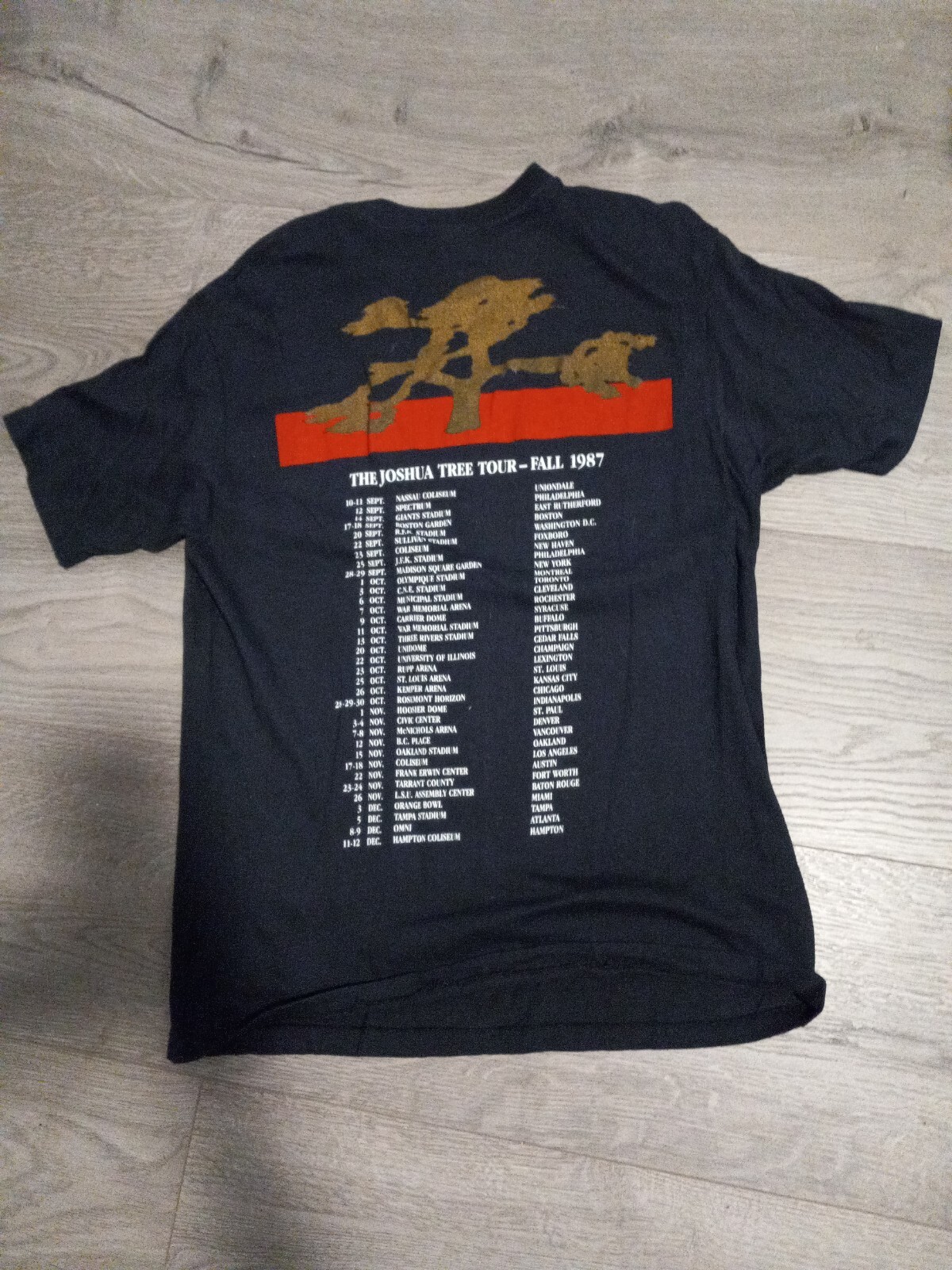 1987 U2 Joshua Tree Tour T-Shirt L  Hanes USA Single Stitch Men’s