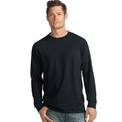 NWT Hanes Essentials Men’s Cotton Long Sleeve T-Shirt Value 4-Pack Black 3XL New