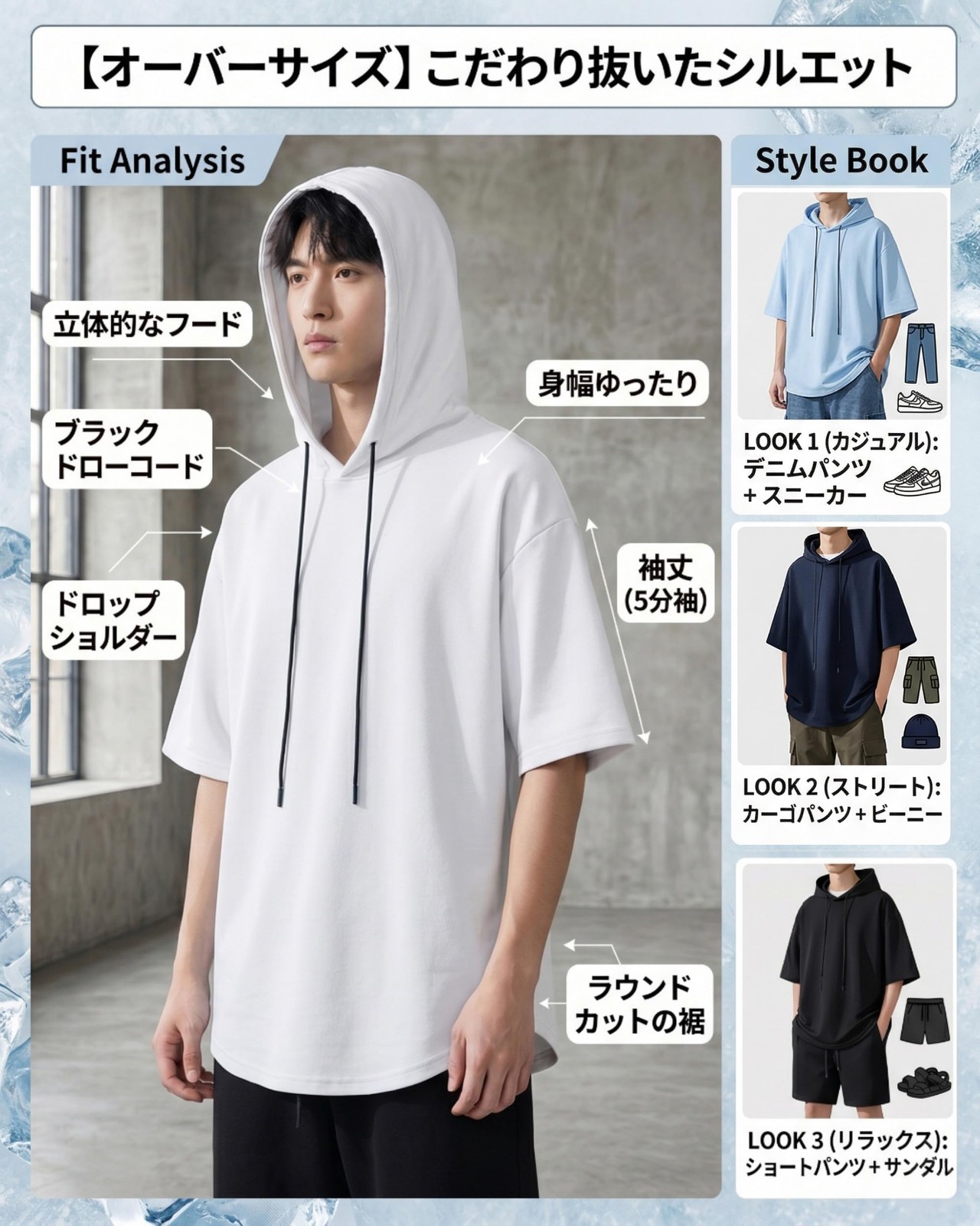 Foveitaa Men's Short Sleeve Hoodie Casual Plus Size T-Shirt gallery