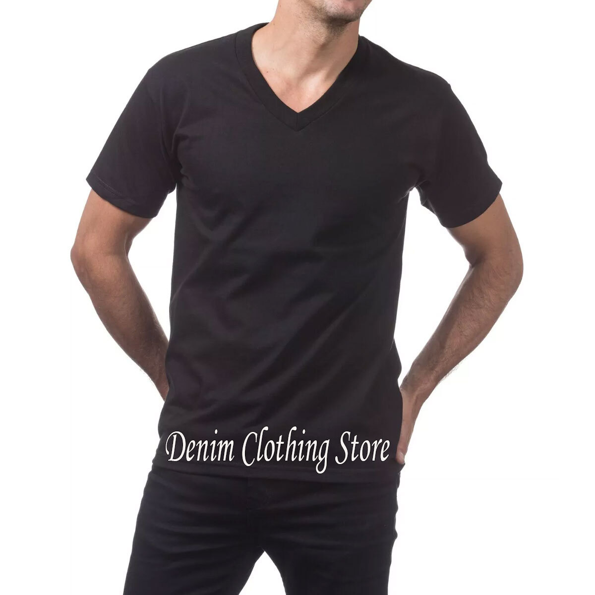 PRO CLUB V NECK T SHIRTS PLAIN MENS COMFORT SHIRT SHORT SLEEVE BIG AND TALL gallery