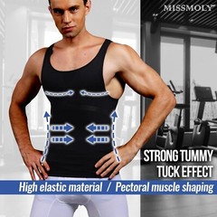 Fajas Colombianas para Hombres Men Compression Body Shaper Abdomen Control Tank