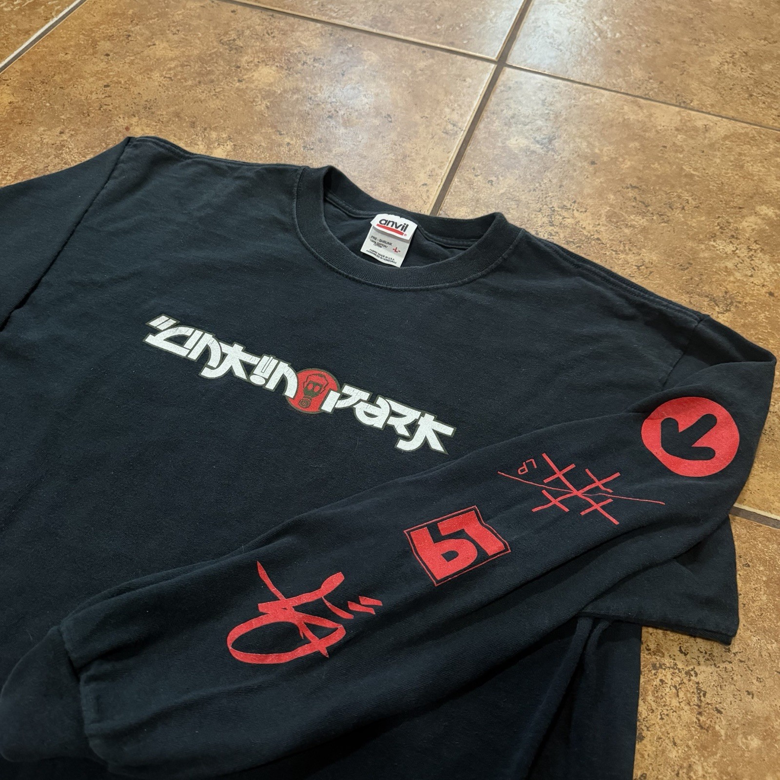 2001 Linkin Park Hybrid Theory Gas Mask Long Sleeve T-Shirt Vintage Rare gallery