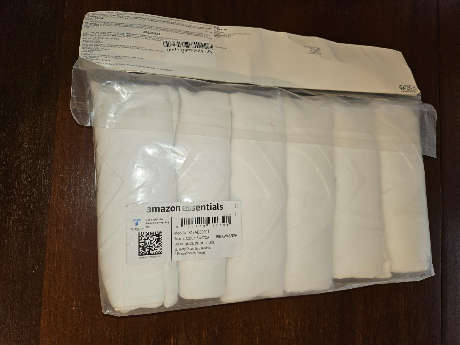 6 Pack White V Neck Amazon Essential T Shirt- 6 Pack New in package Size XL gallery