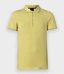 Armani Exchange Cotton Quarter-Zip A|X Logo Short-Sleeve Men Polo Tee Shirt New