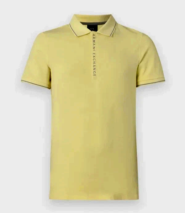Armani Exchange Cotton Quarter-Zip A|X Logo Short-Sleeve Men Polo Tee Shirt New gallery