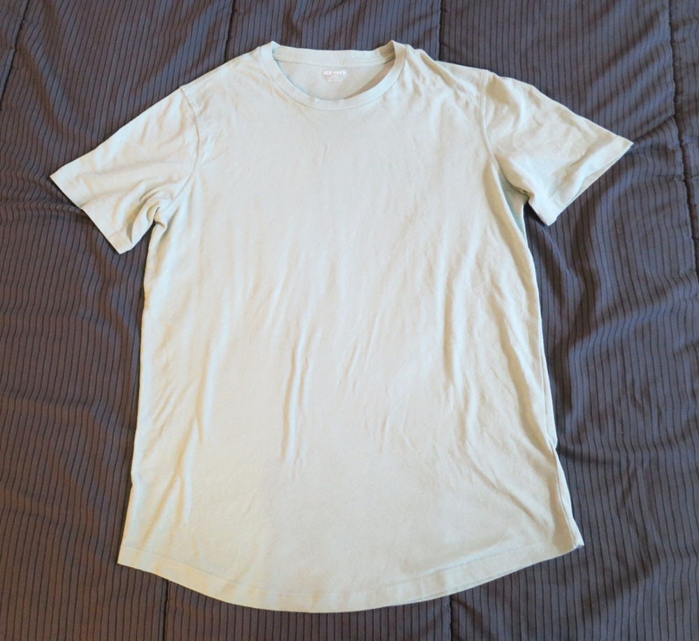 ~Old Navy Soft-Washed Tee Curved Hem T-shirt M MT Medium-Tall Pale Glass Green gallery