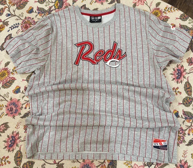New Era Cincinnati Reds Grey THROWBACK Design Short Sleeve Tshirt Mens XL gallery