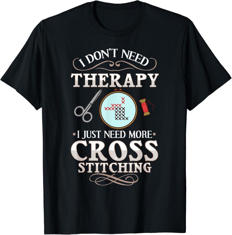 Cross Stitch Pattern Beginner Counted Alphabet Needle Gift Unisex T-Shirt