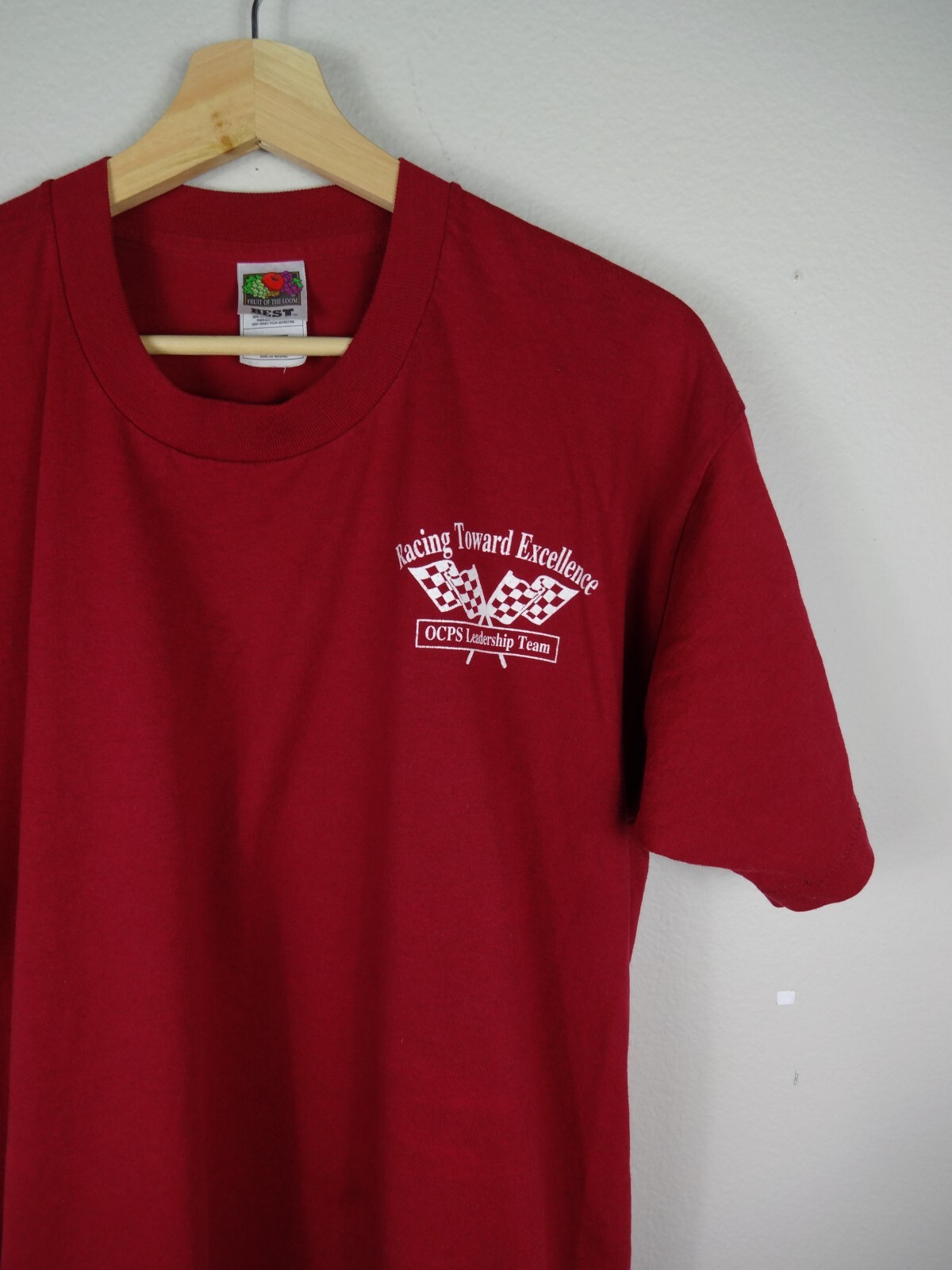 Racing Toward Excellence T Shirt Size Large Red Pocket OCPS Leadership Team gallery