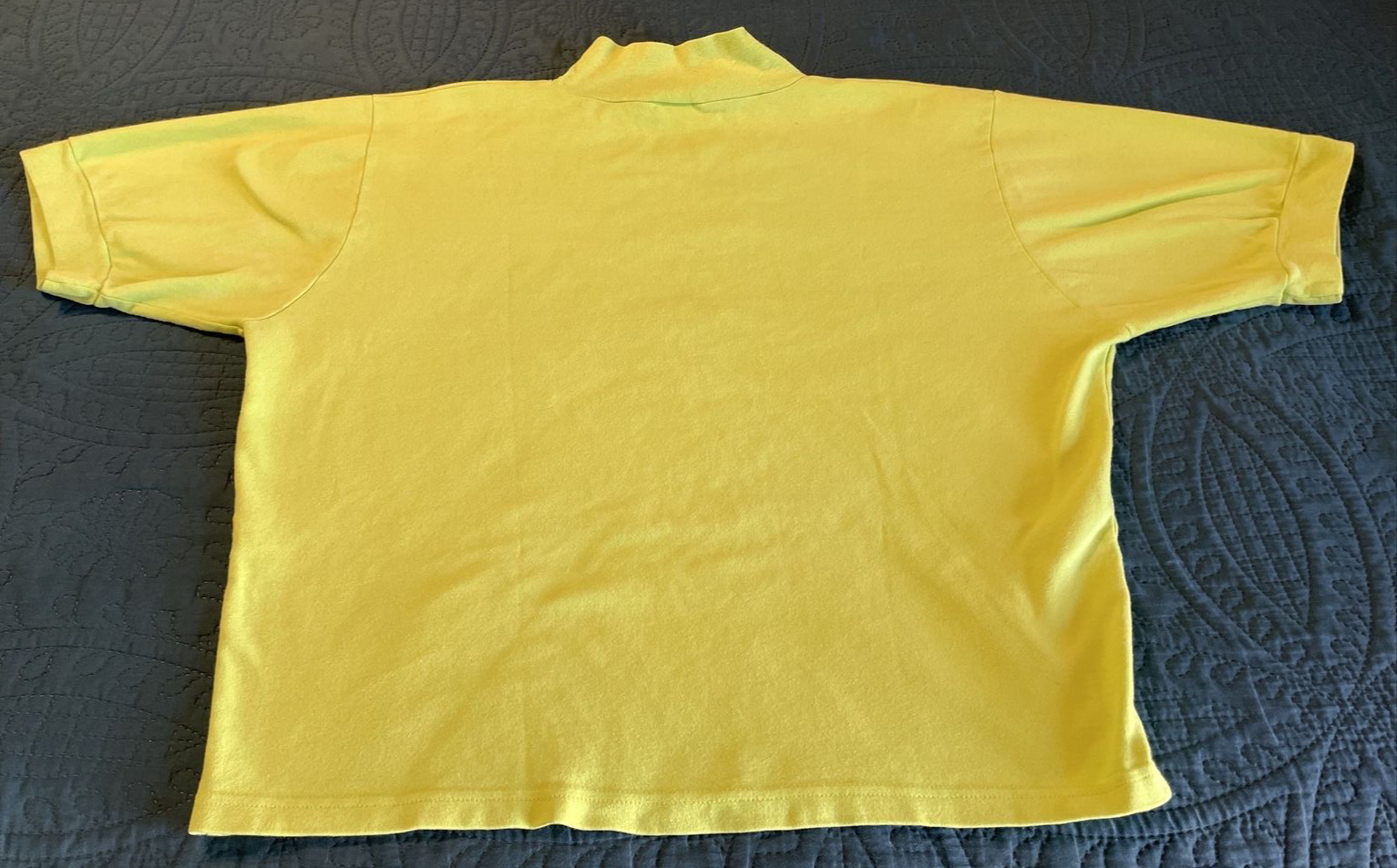 VINTAGE 90'S LIME GREEN SHIRT, HIGH NECK, SAN FRANCSICO CITY STREETS L gallery