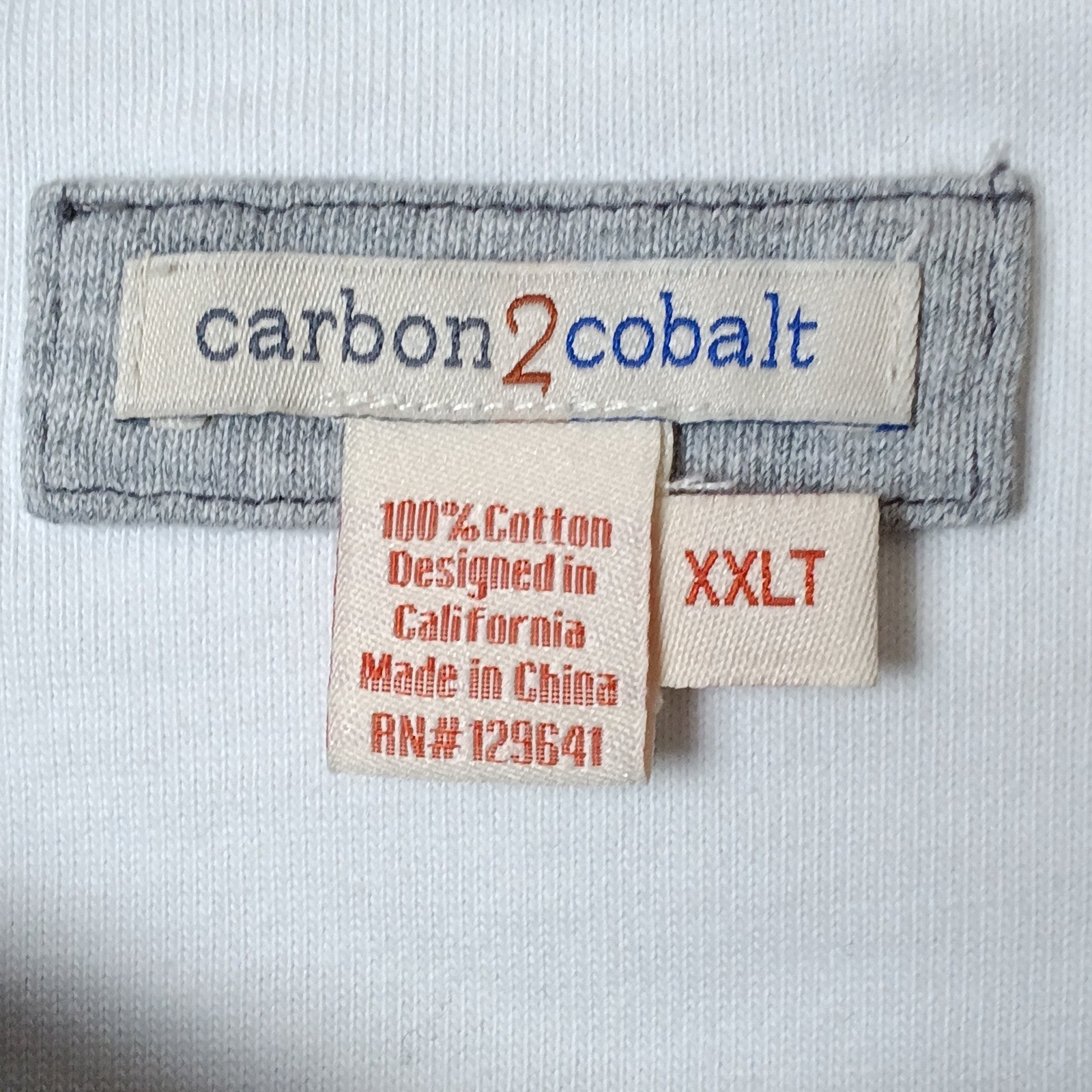 Carbon2Cobalt Mens XXLT Gray Long Sleeve Heavyweight Cotton Henley Shirt Tall gallery