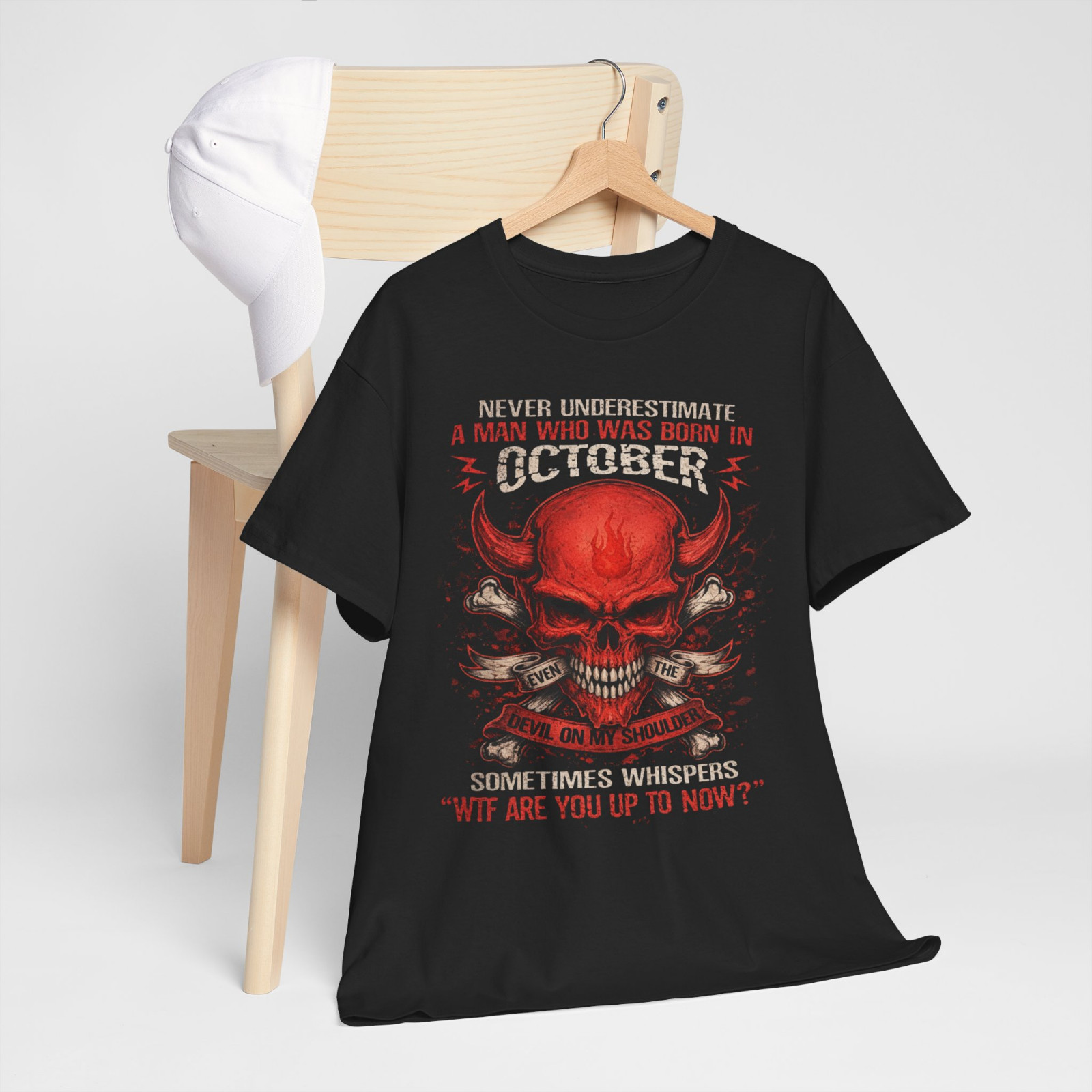 Skull Satan Never Underestimate A Man Was Born In October Sometimes gallery