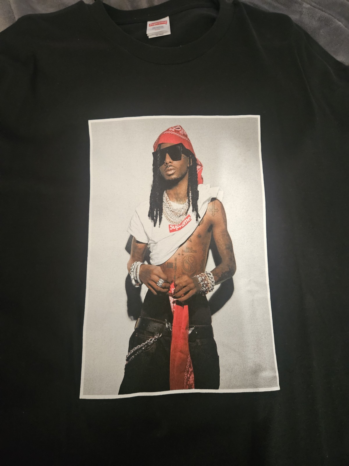 Playboi Carti Supreme T-Shirt Black, Size XXL