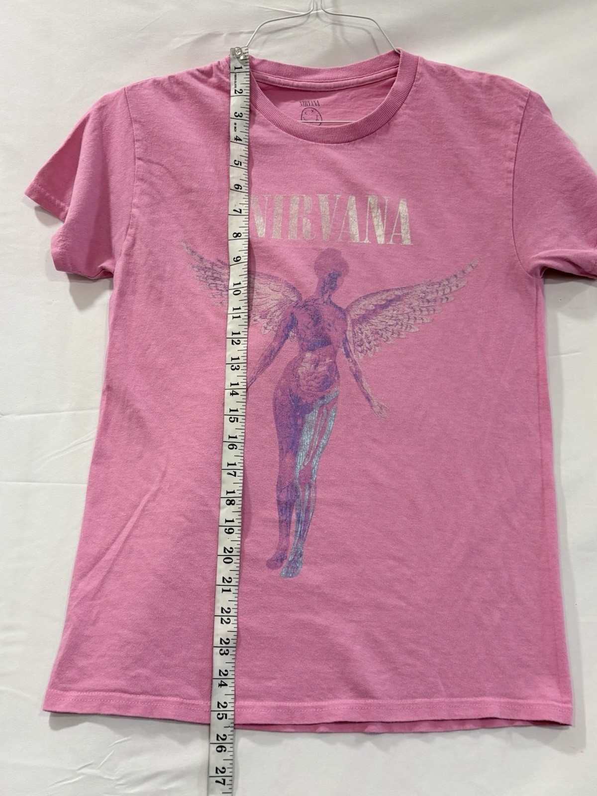 Nirvana In Utero Pink distressed Rock Band Tee Sz S gallery