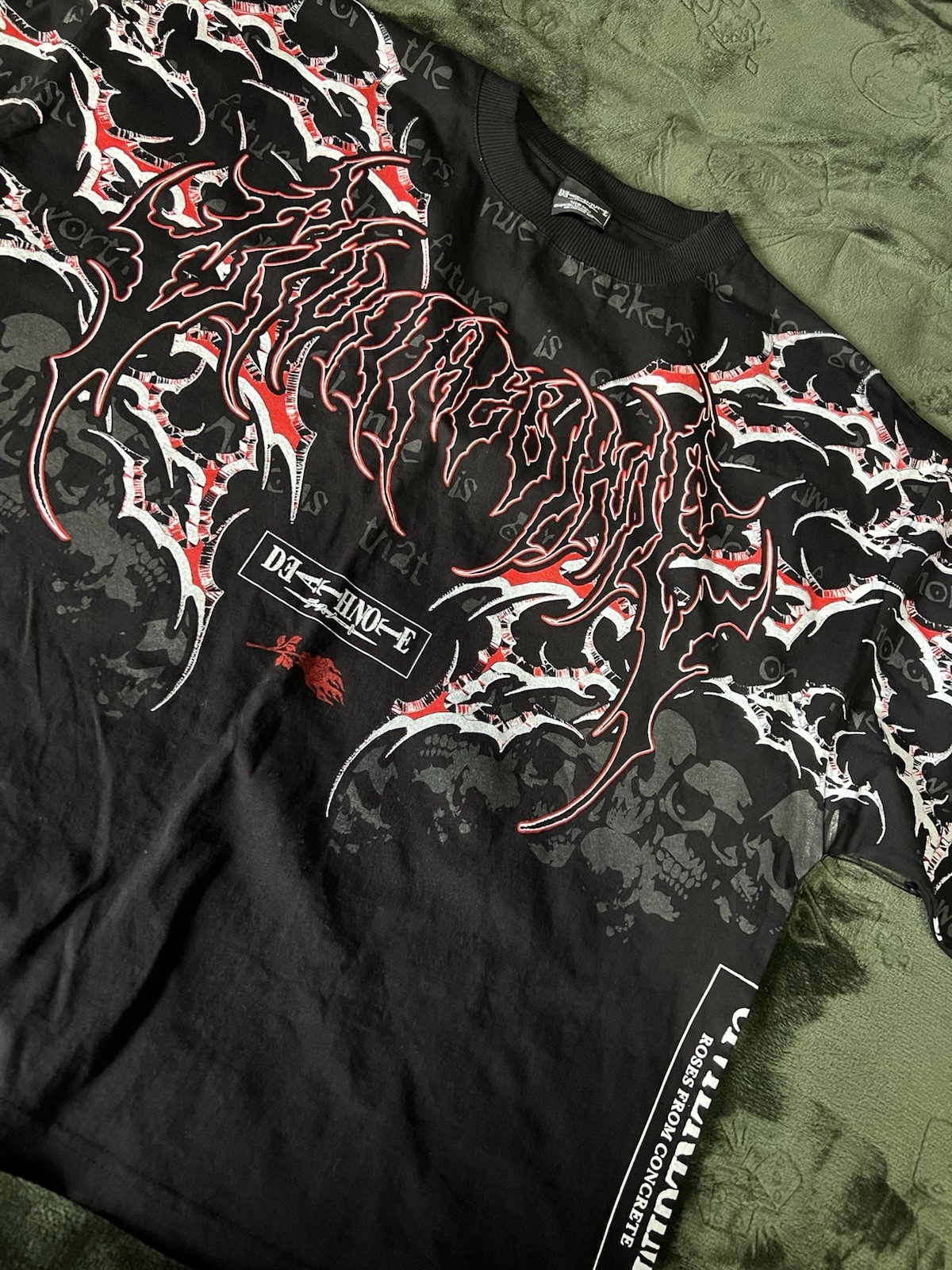 Civil Regime x Death Note - Lights Fatal Stare Dungeon Tee In Black - Size XL gallery