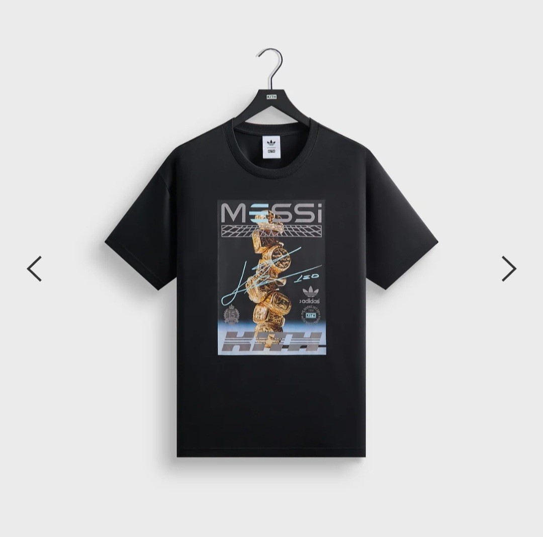 Kith & Messi For Adidas Football Graphic Tee + Sticker Sz Small Fast Shipping 🏆 gallery