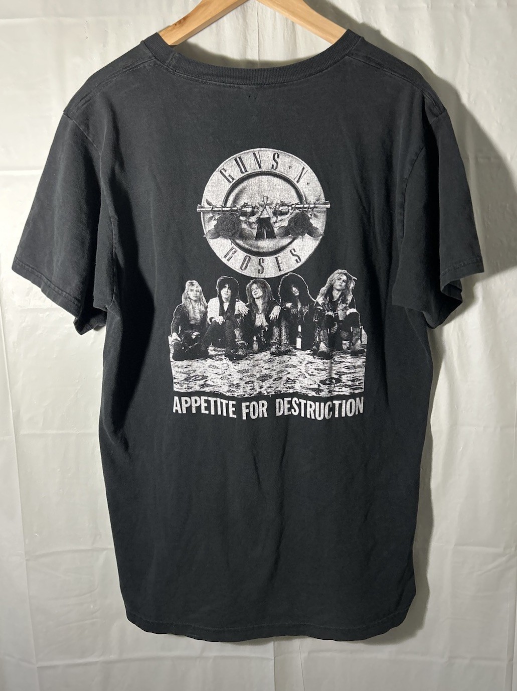 VINTAGE RARE GUNS N ROSES APPETITE FOR DESTRUCTION T-SHIRT USED NO SIZE TAG! gallery