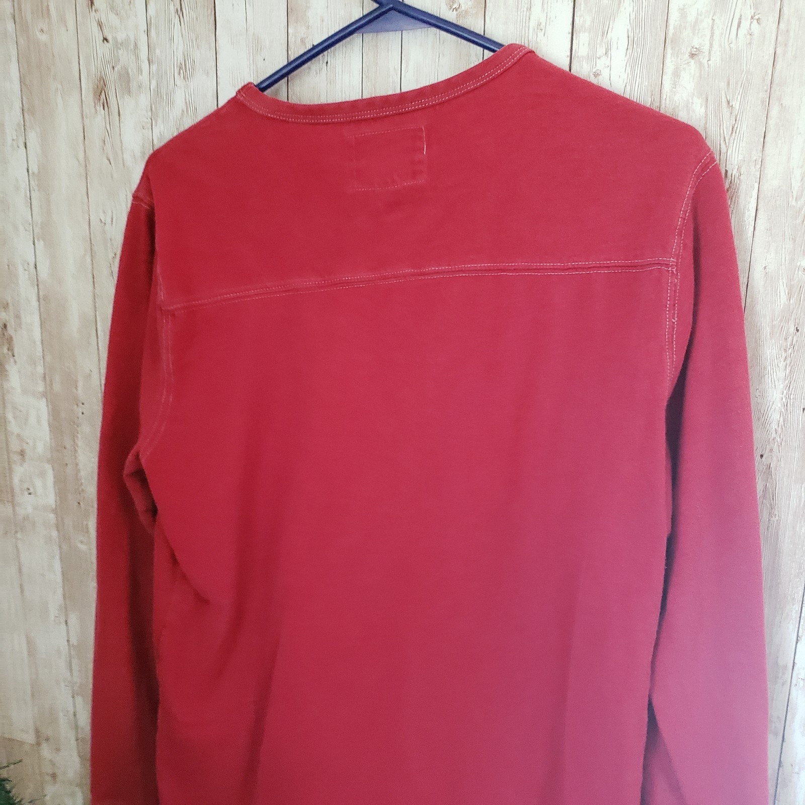 Vintage American Eagle Embroidered Long Sleeve T-Shirt Red M Y2K gallery
