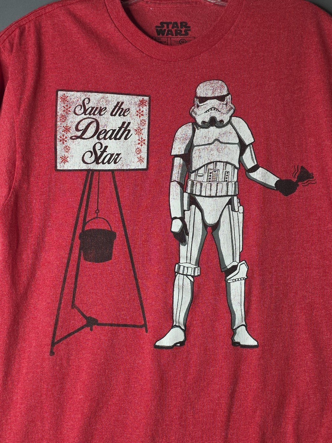 Star Wars Mens T-Shirt - Save the Death Star Bell Ringing Stormtrooper M gallery