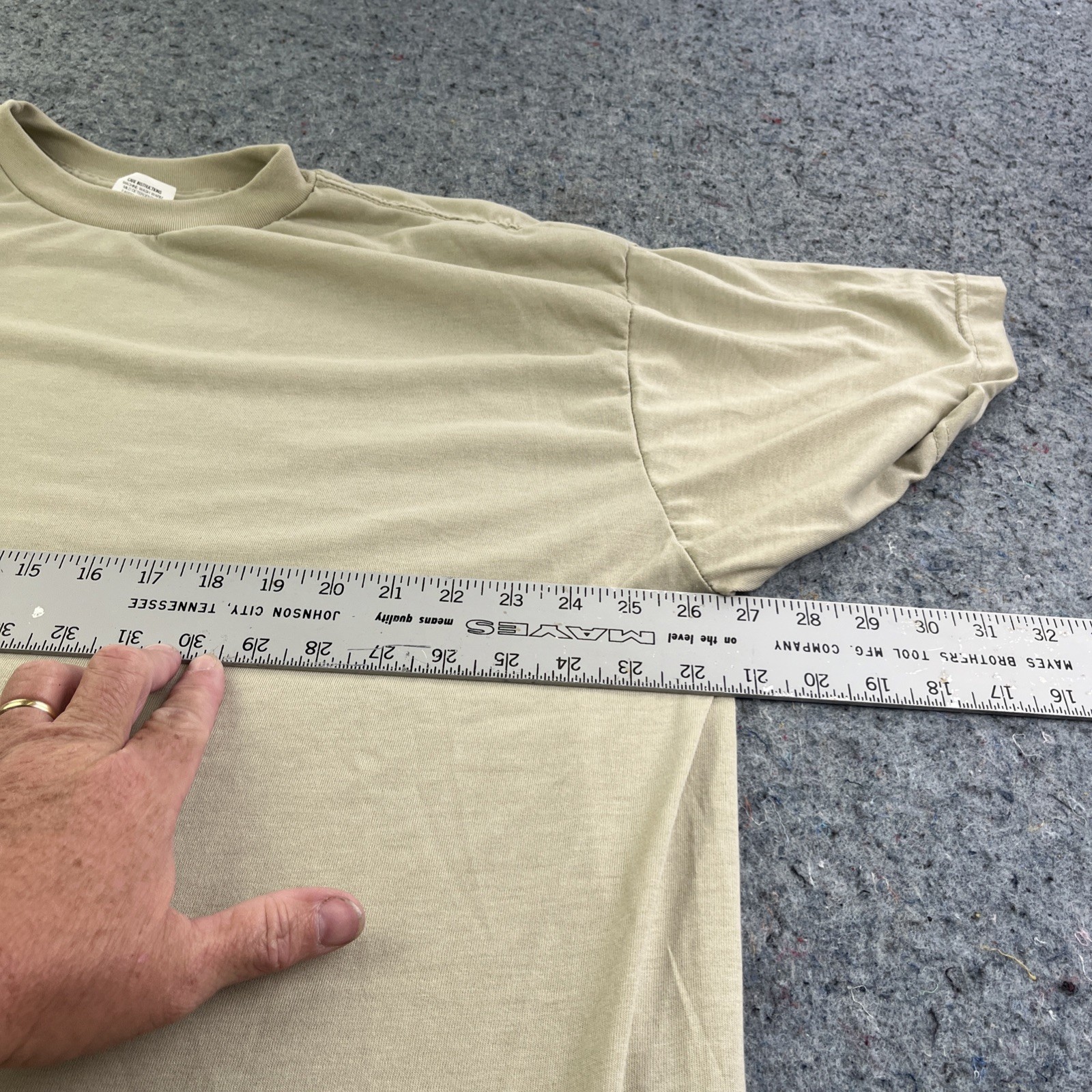 XXXL Desert Sand/Tan Tee Shirt. Blank. Military. 100% Polyester. gallery