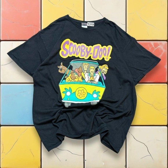 VTG Y2K 2000S Scooby-Doo Cartoon Network T Shirt Mystery Machine Black Men XL gallery