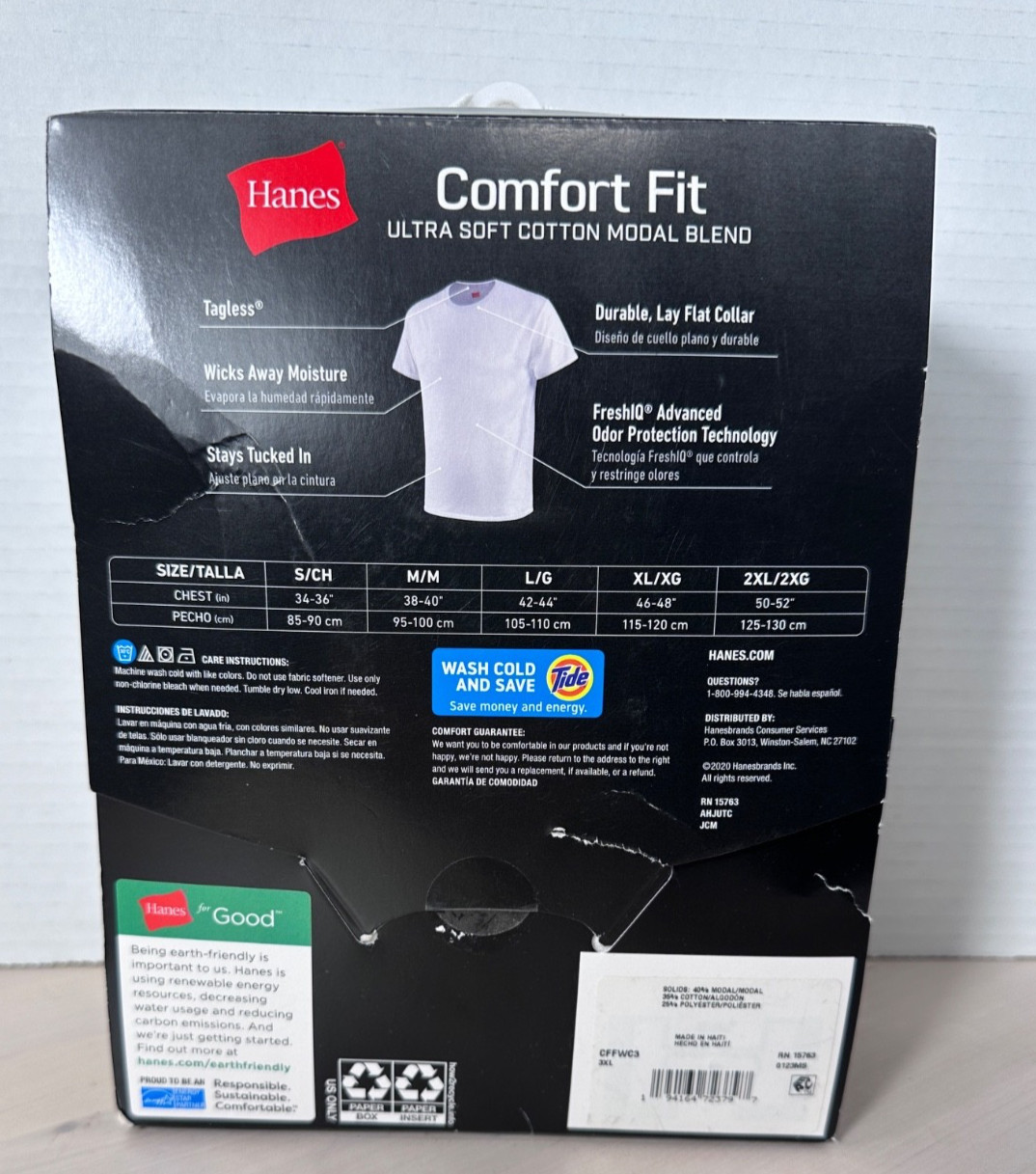 3XL Hanes Men 3 Pack Tagless Comfort Fit Ultra Soft Cotton Modal Blend gallery