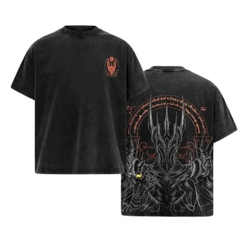 Sauron Lord of the Rings Vintage Oversized Tee | Dark Fantasy Graphic Streetwear gallery
