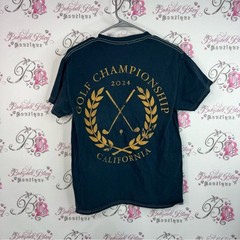 Goodie two sleeves tshirt tee Golf Championship California Blue Tee gold yellow