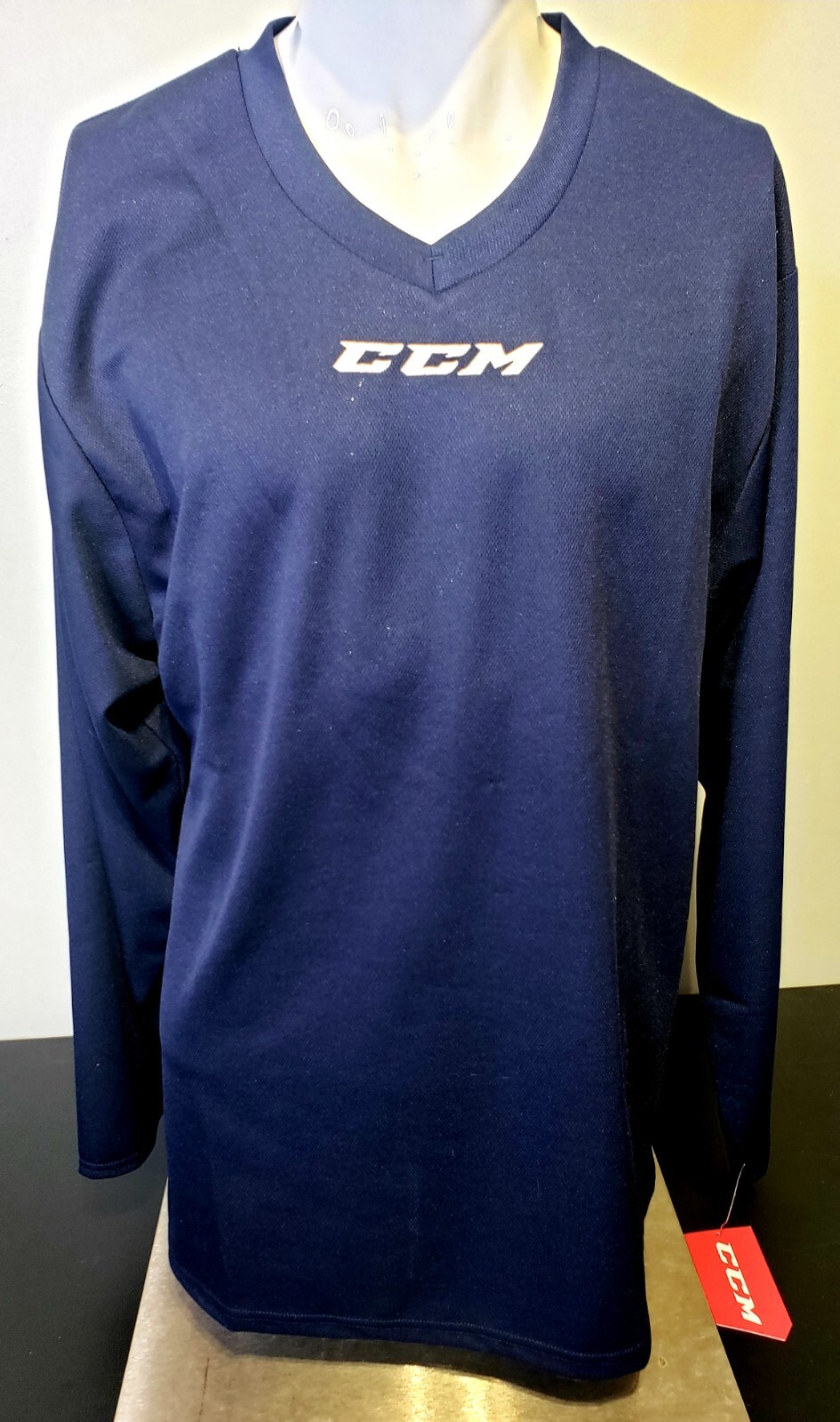 CCM Hockey Mens Shirt Size Small Blue Long Sleeve Pullover gallery