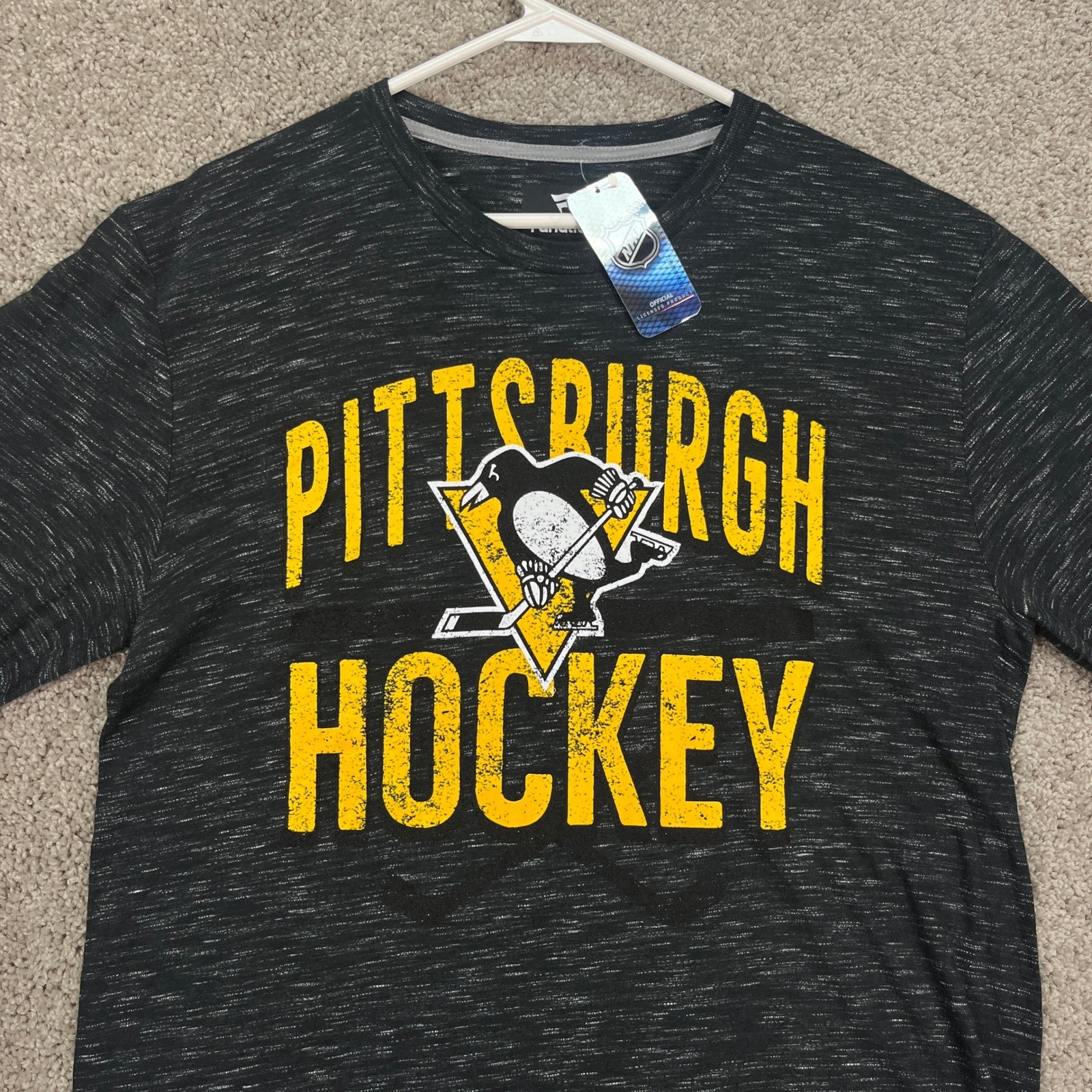Pittsburgh Penguins Hockey NHL Mens T Shirt Fanatics Black Medium NEW