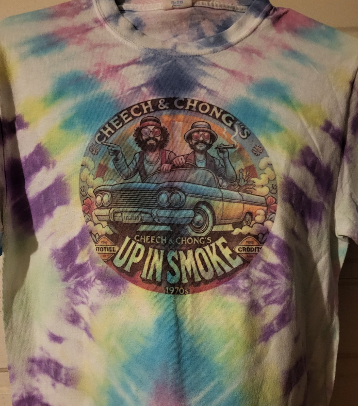 Vintage CHEECH AND CHONG TIE DYED T-SHIRT Small gallery