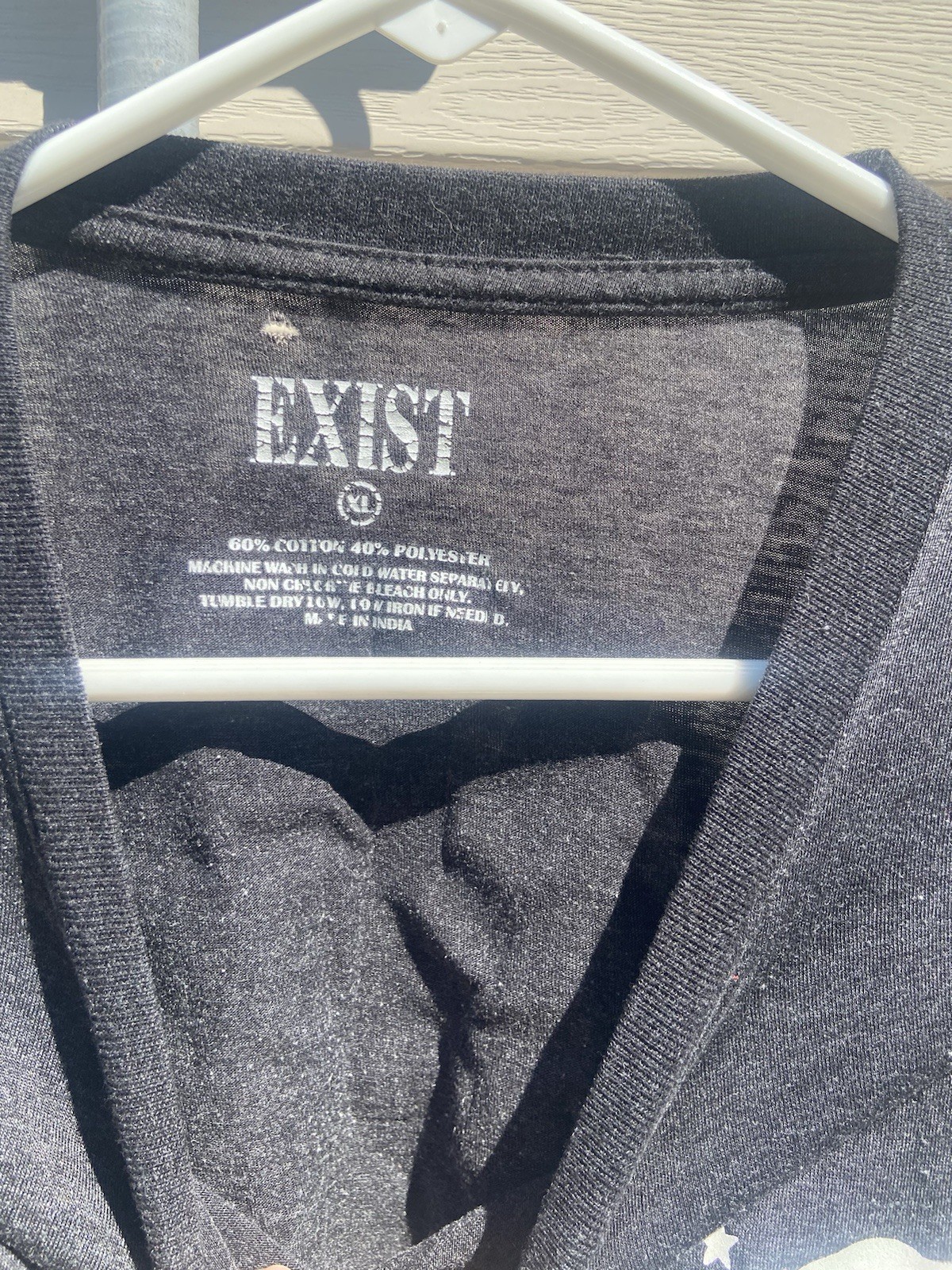 Exist Los Angeles California Black Graphic Print Long Sleeve Men's XL Cotton Bl… gallery