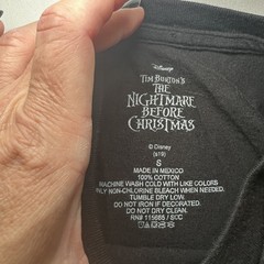 The Nightmare Before Christmas Graphic T-Shirt Men’s Small – Black