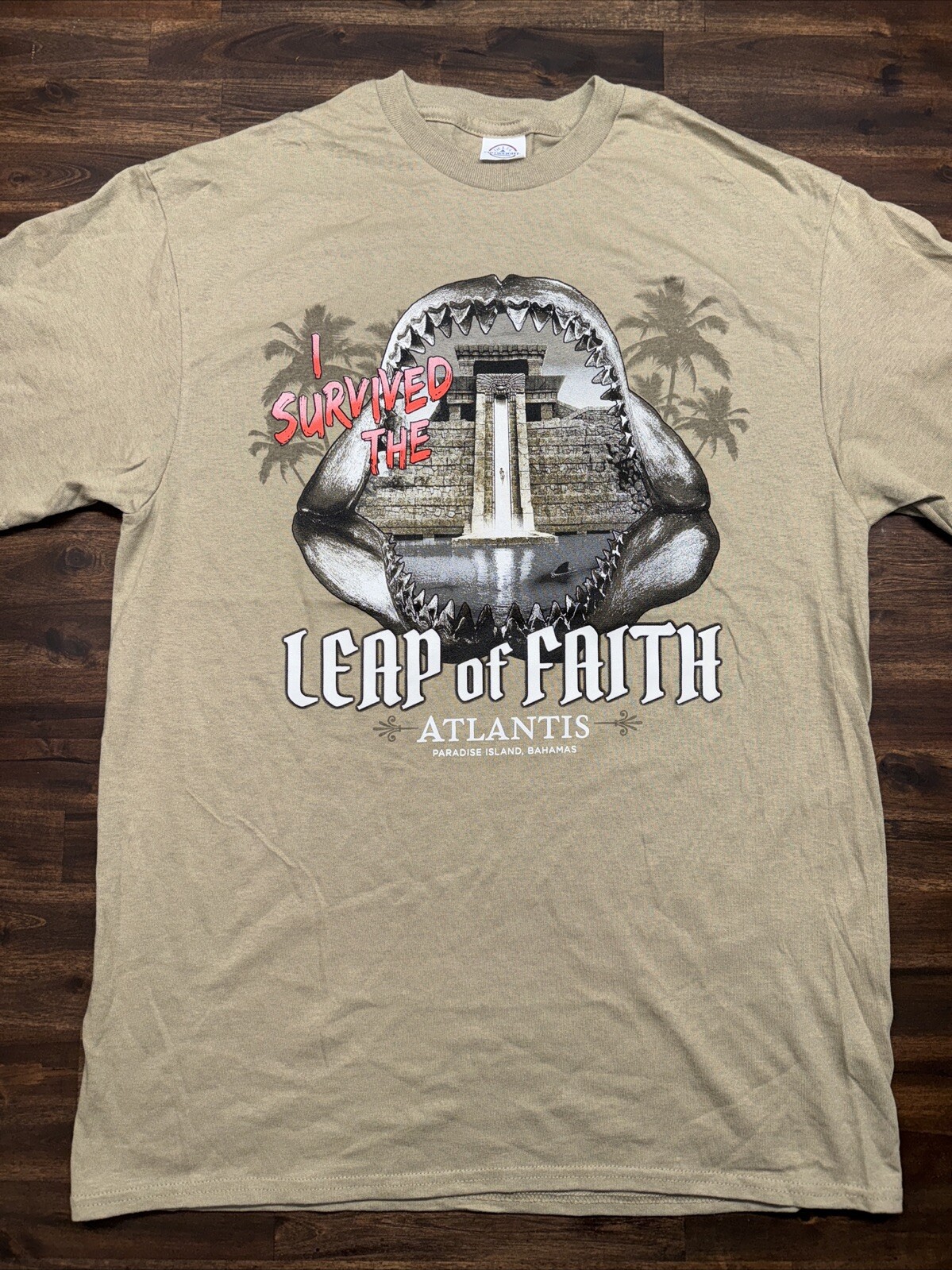 Atlantis Paradise Island Bahamas Shirt "I SURVIVED THE LEAP OF FAITH " Sz XL New gallery