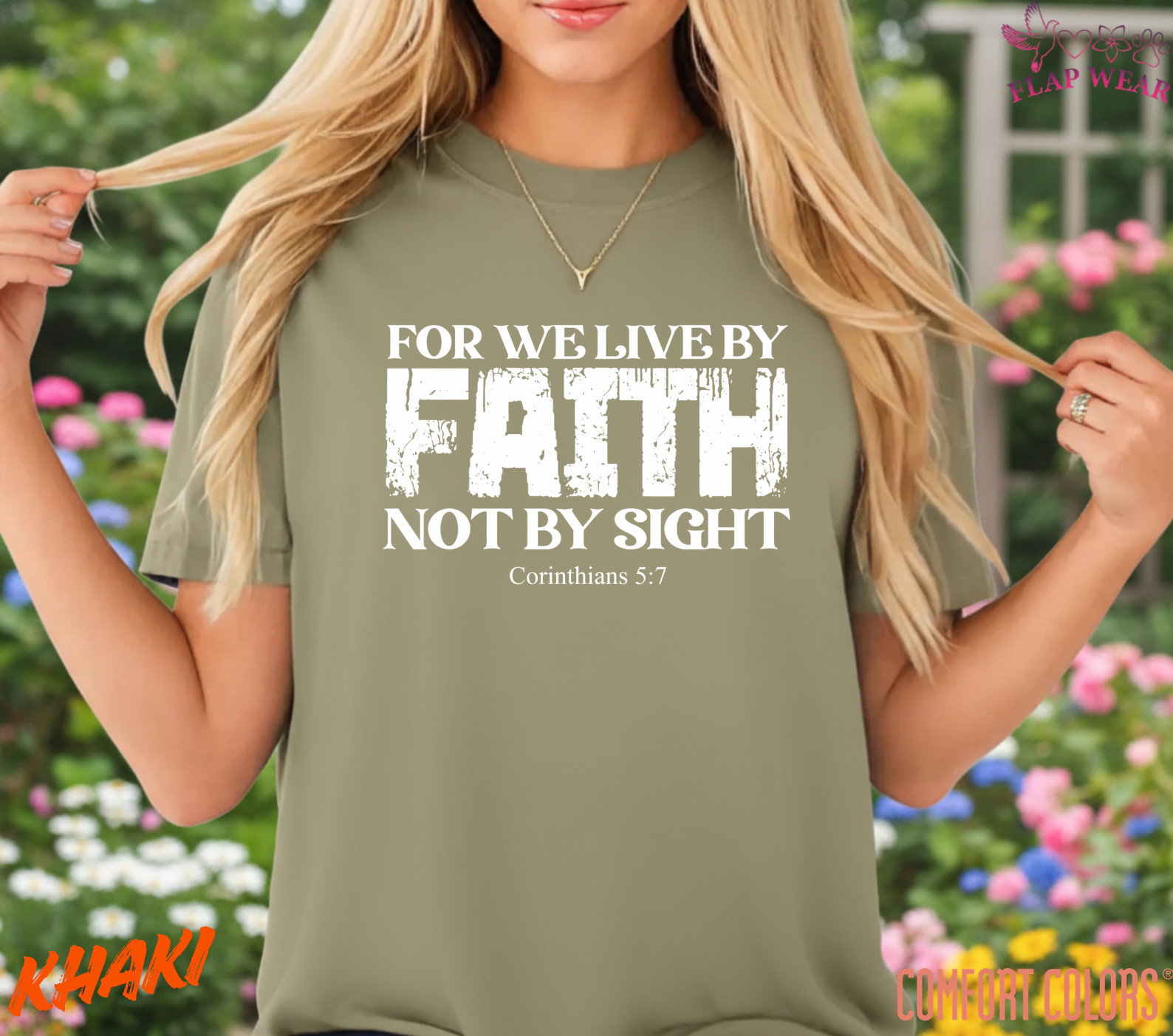Unisex For We Live By Faith T-Shirt, Men T shirt,Women T shirt Gift ReligionTop gallery