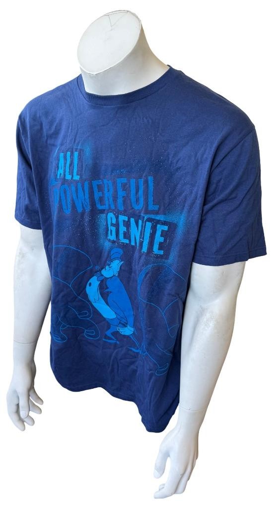 Disney Men's Aladdin All Powerful Genie Navy Short Sleeve Shirt Size Large gallery