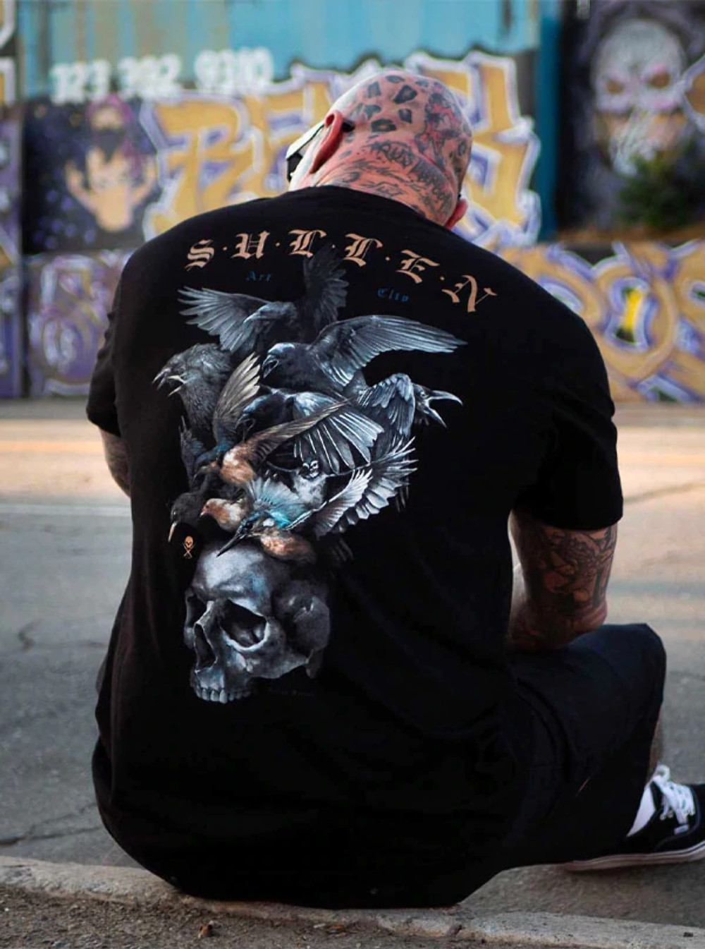 Sullen Men's T-shirt FLOCK Tattoos Urban Design Premium Quality gallery