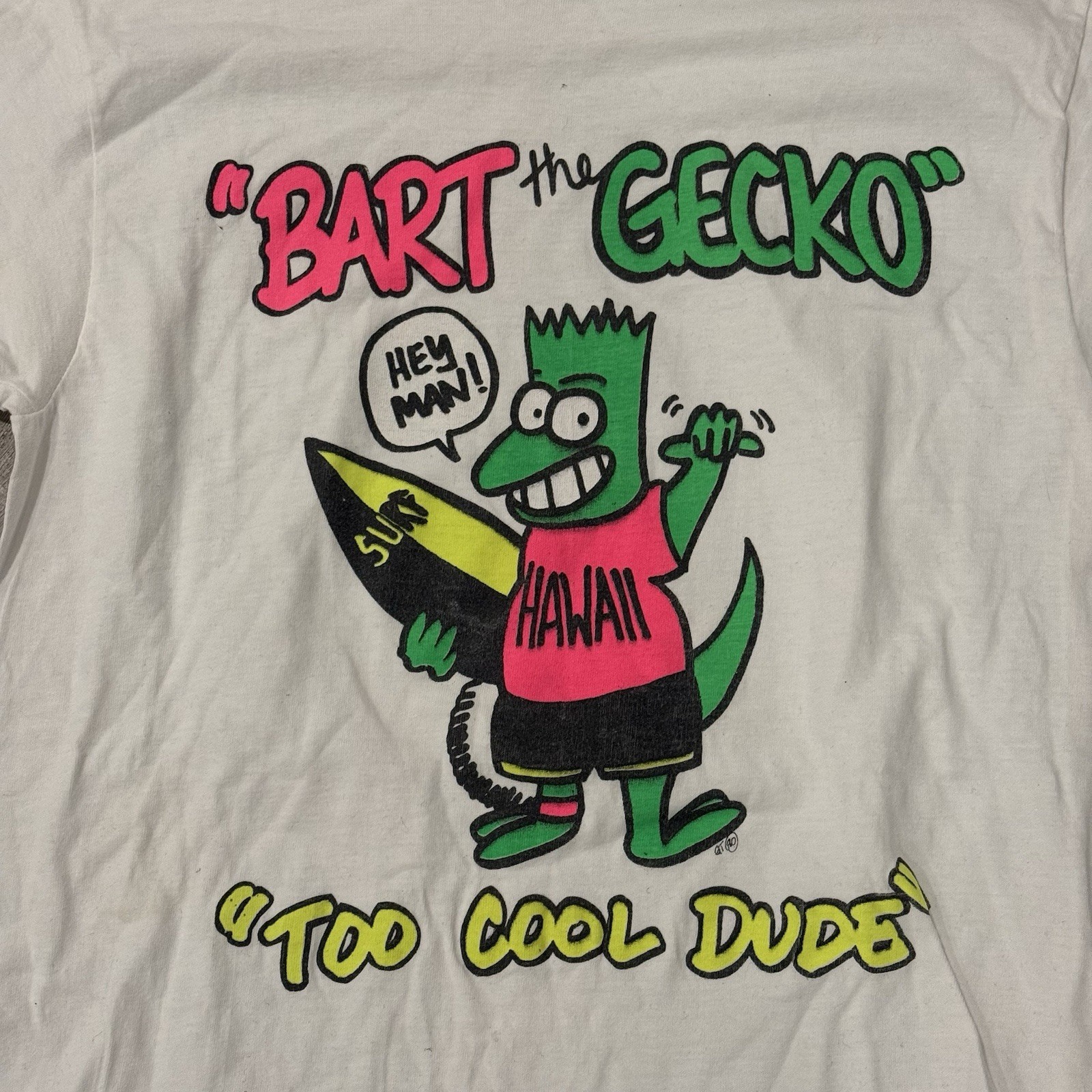 Vintage 90’s Bart Simpson Single Stitch Graphic Tee “Bart The Gekko” Mens Size M gallery