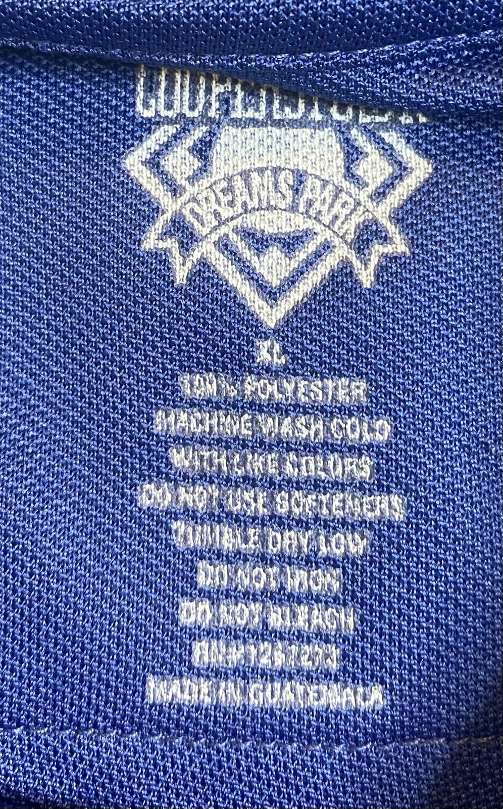 Cooperstown Dreams Park T Shirt Mens XL Blue Polyester Baseball Little League gallery
